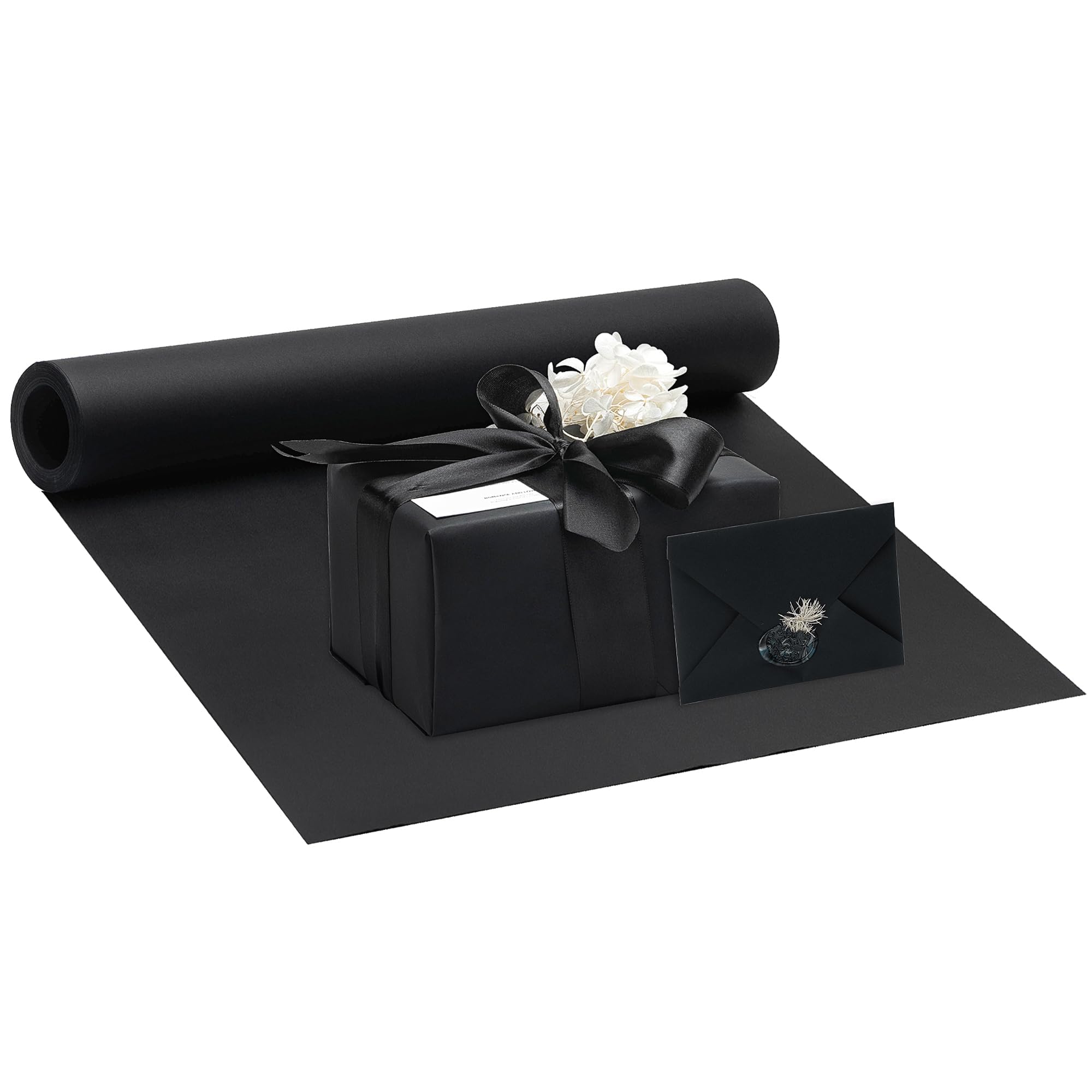 Flower Wrap Kraft - kraft paper Black Wrapping Paper Paper