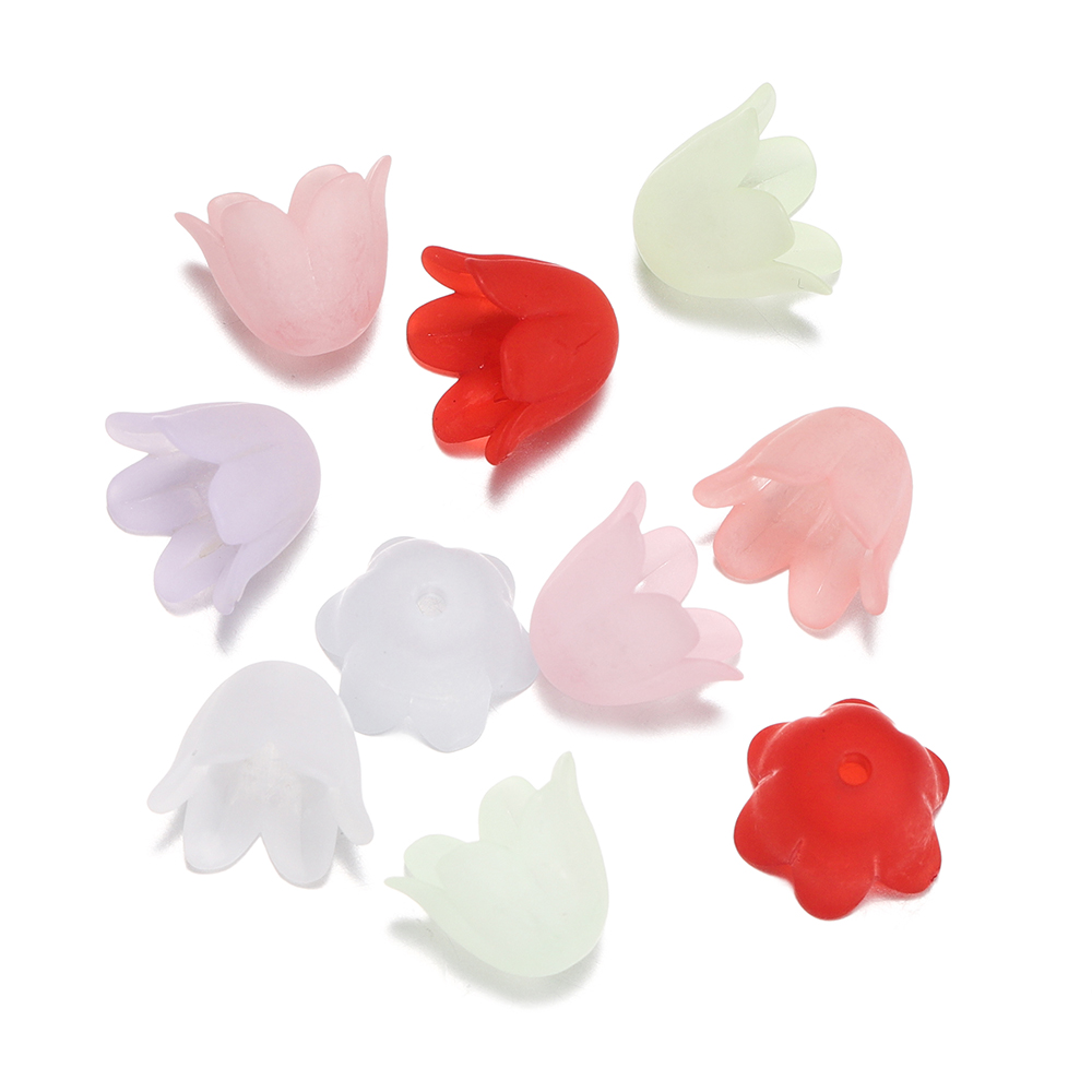 Supply Florist - 50pcs 8.5X11mm Colorful Bellflower Beads Caps