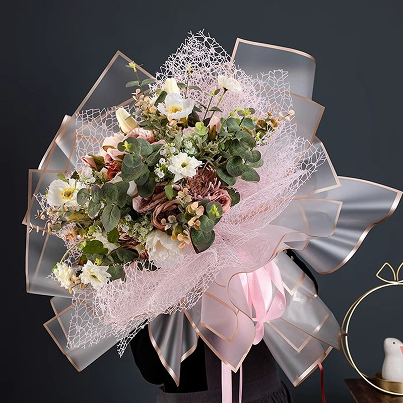 20-Pack Gold Edge Flower Wrapp - Flower Wrap Kraft 评论和价格
