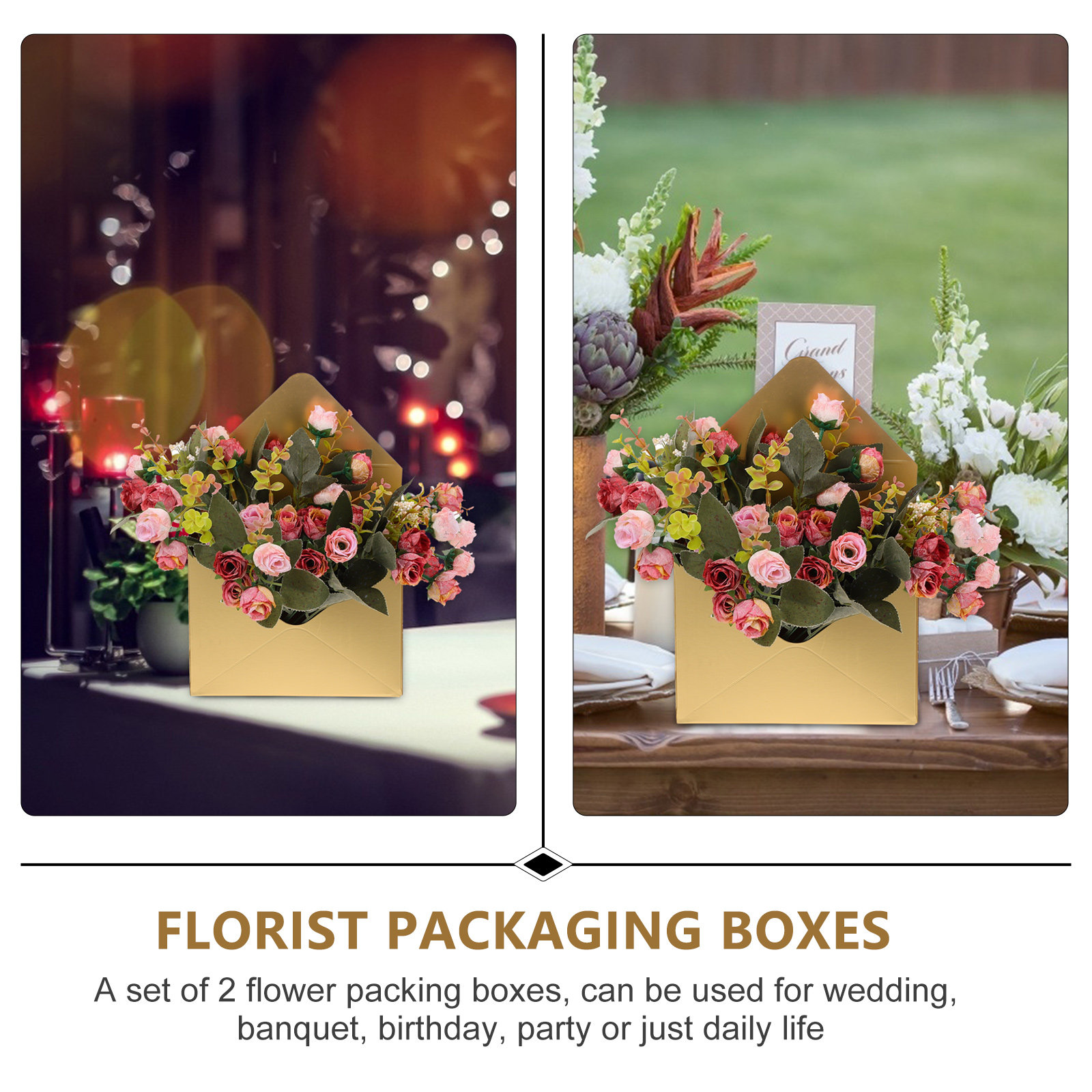 2Pcs Flower Packaging Boxes El - Anda Florist Supply 评论和价格
