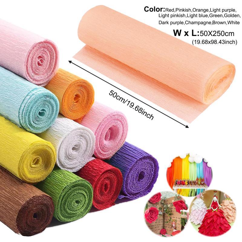 50x250cm Colored Crepe Paper R - Flower Wrap Kraft 评论和价格