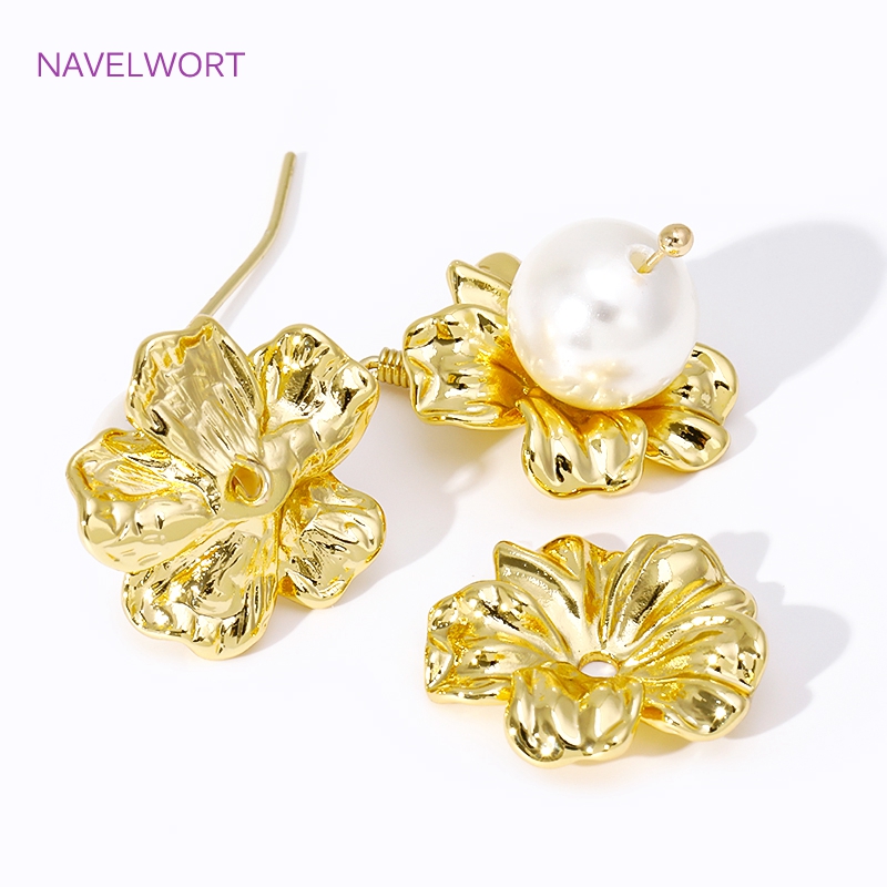18K Gold Plated Large Flower B - Flower Supplies 评论和价格