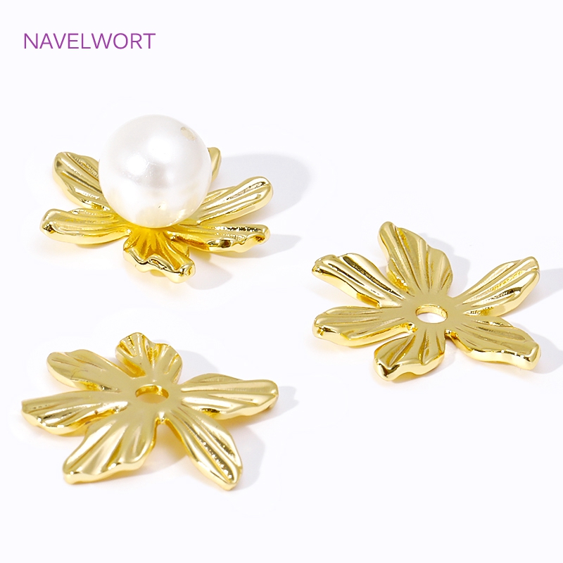 18K Gold Plated Large Flower B - Flower Supplies 评论和价格