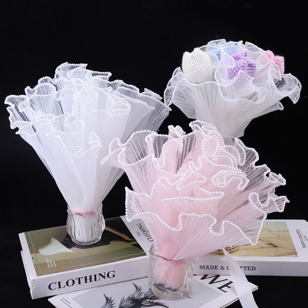 Pearl Lace Flower Wrapping Clo - Flower Wrap Kraft 评论和价格