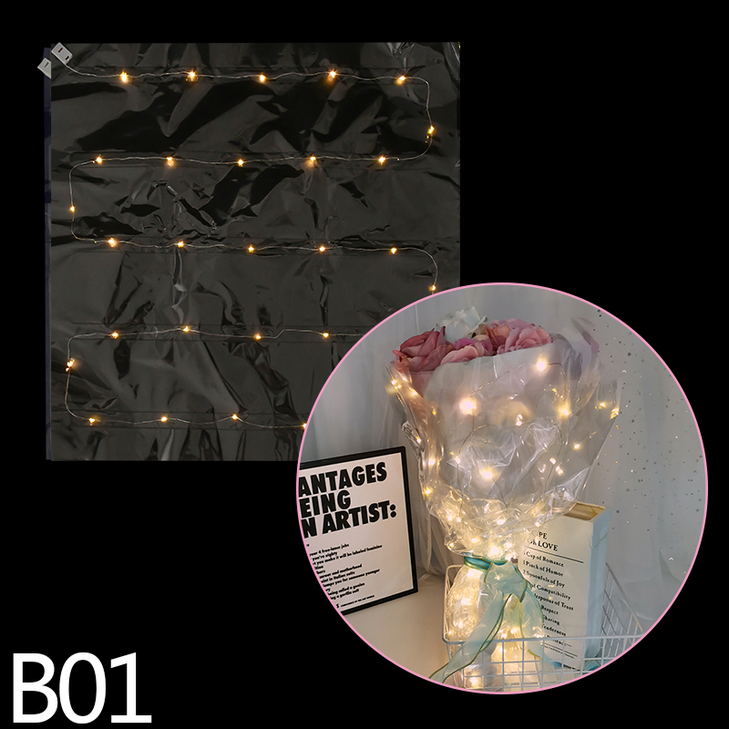 60x60cm LED Luminous Flower Wr - Flower Wrap Kraft 评论和价格