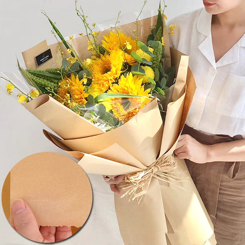 45CM*1000CM Brown Kraft Wrappi - Flower Wrap Kraft 评论和价格