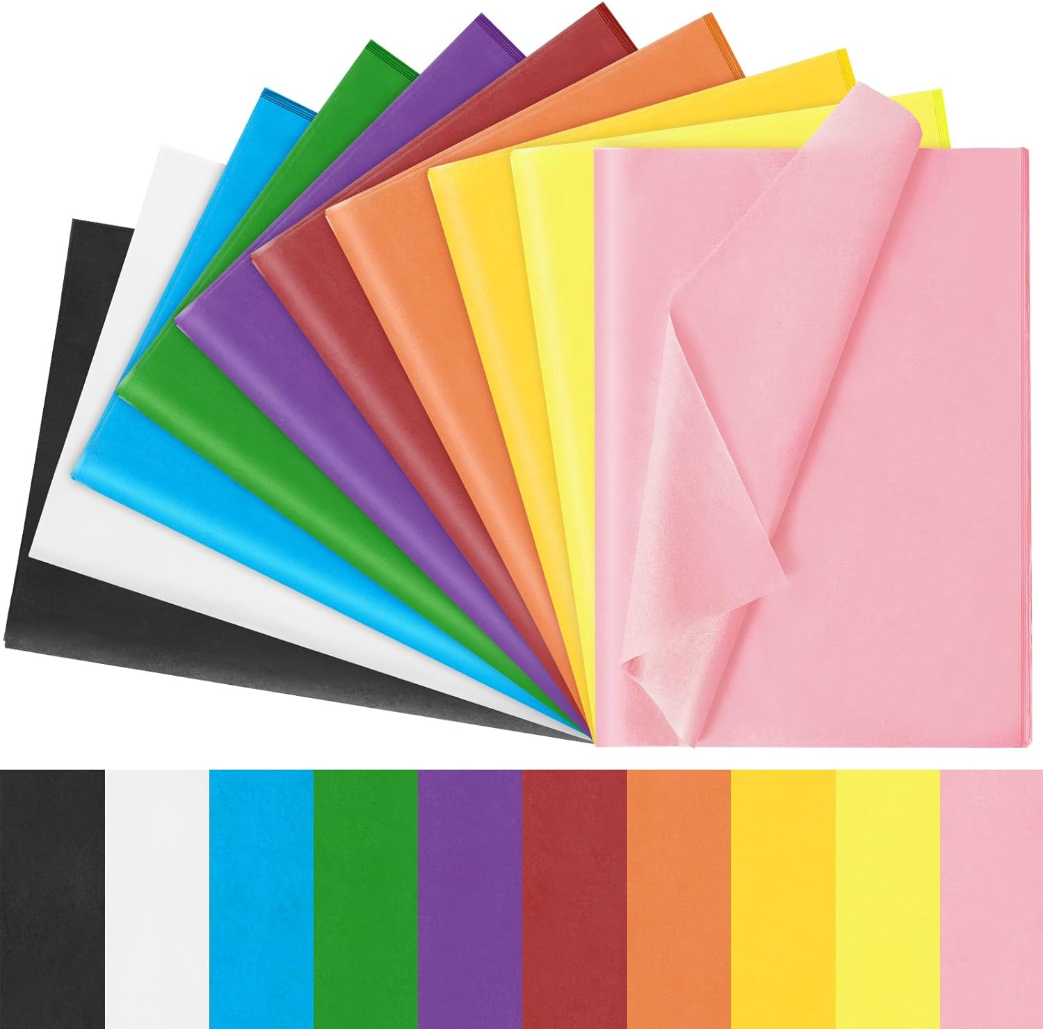 10Pcs 50*66cm Color Tissue Pap - Flower Wrap Kraft 评论和价格