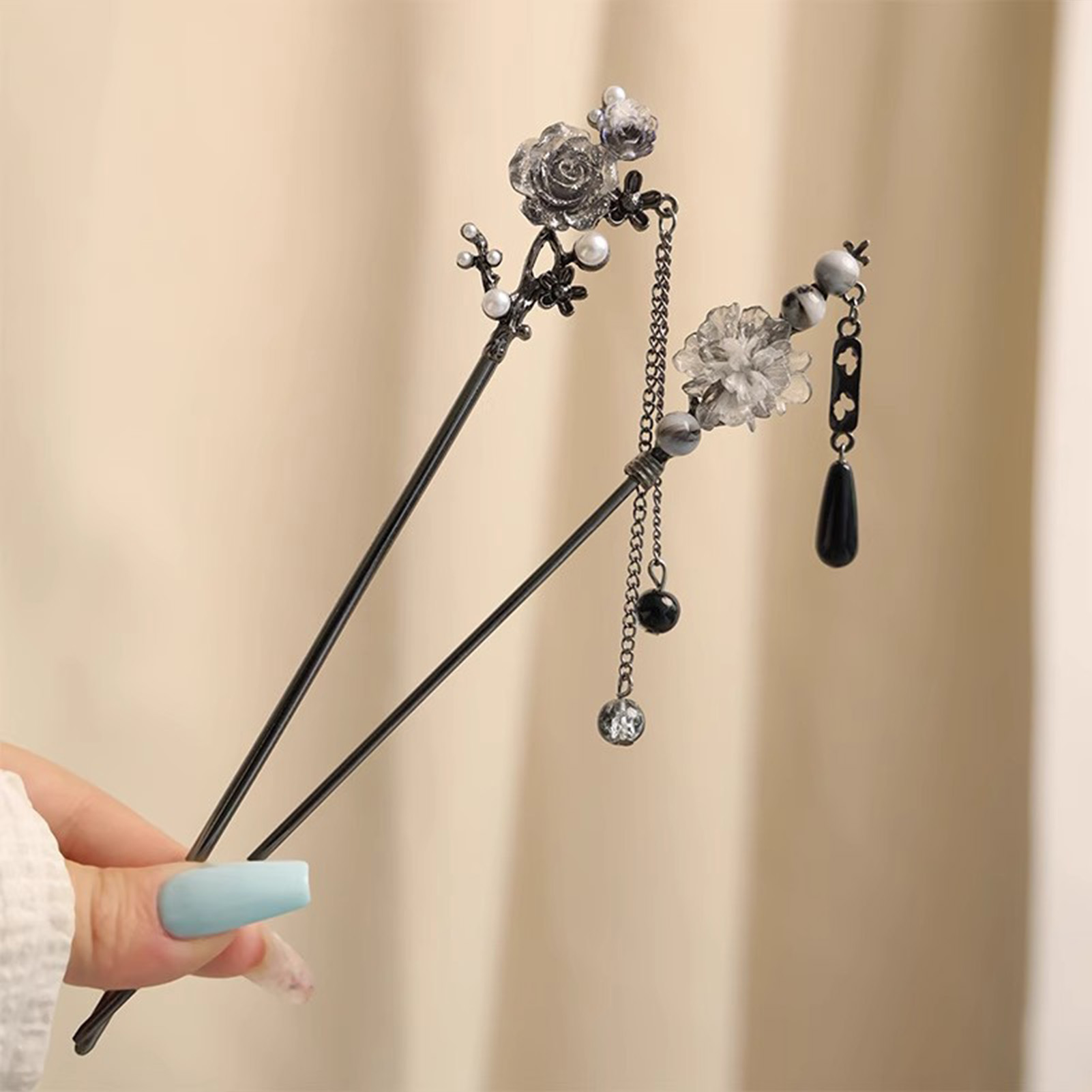 Elegant Flower Hair Sticks For - Supply Florist 评论和价格
