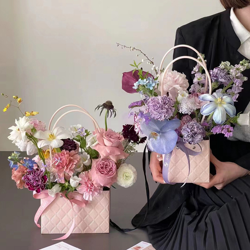 Portable Flower Packaging Box  - Flower Wrap Kraft 评论和价格