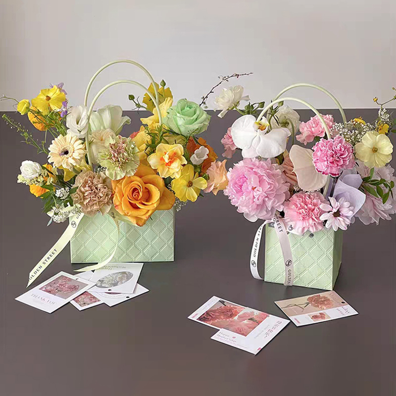 Portable Flower Packaging Box  - Flower Wrap Kraft 评论和价格