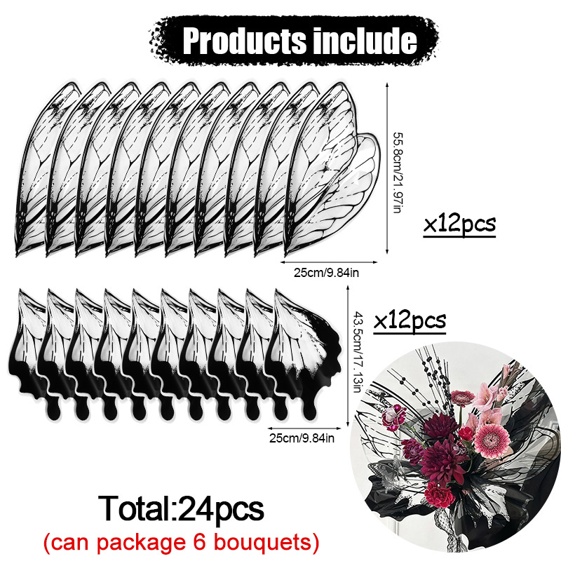 24Pcs Butterfly Wings Shape Fl - Flower Wrap Kraft 评论和价格