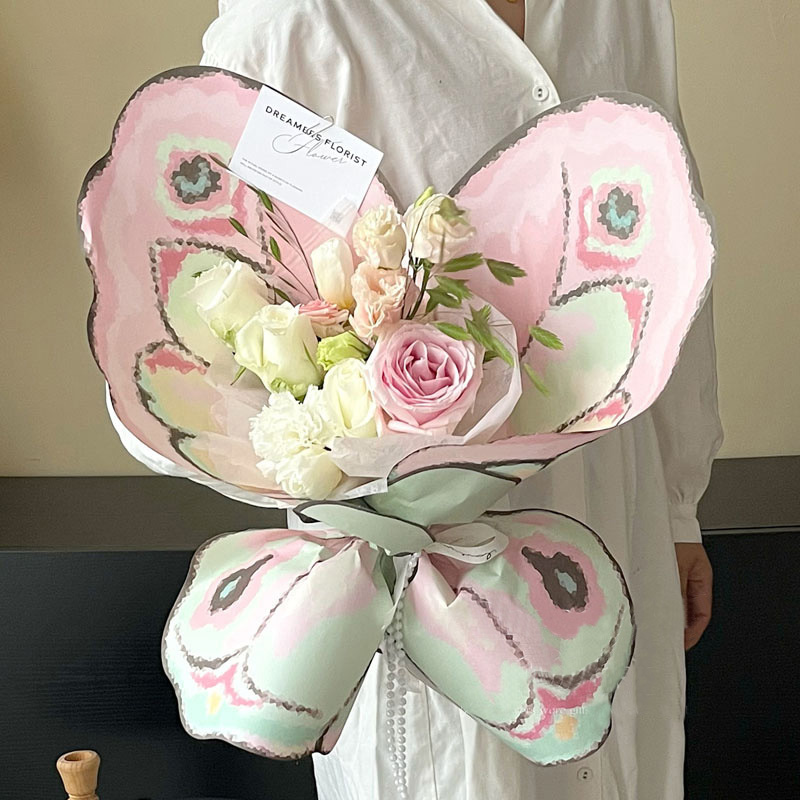 20pcs Butterfly Wing Shaped Bo - Flower Wrap Kraft 评论和价格